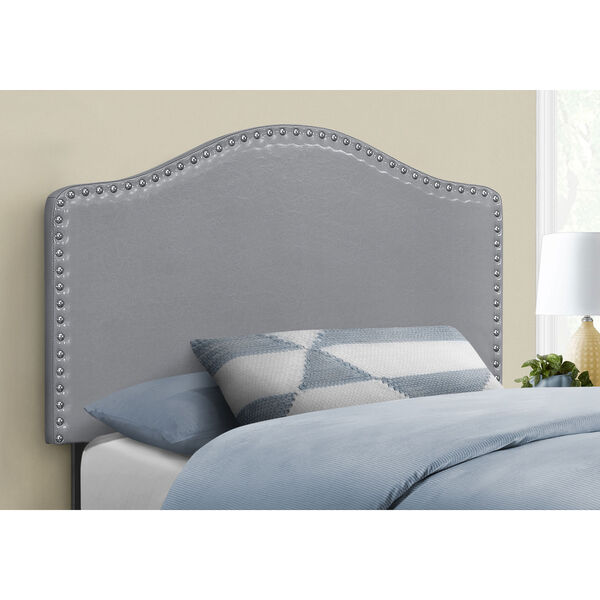Gray and Black Leather-Look Headboard, image 2