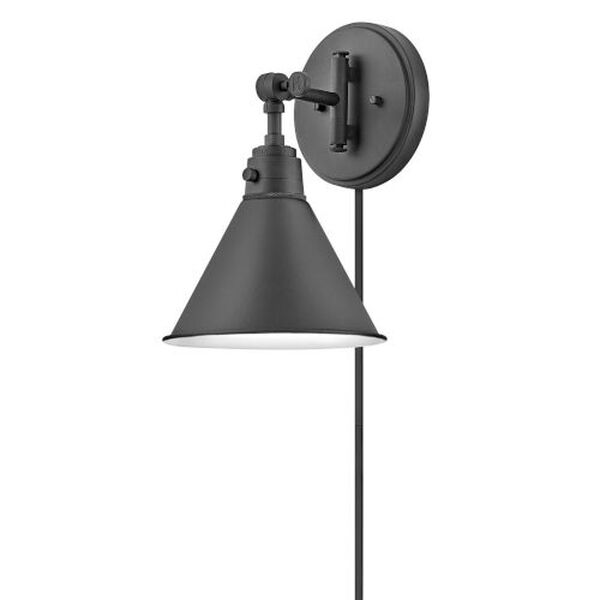 Arti Black Plug-In 12-Inch One-Light Wall Sconce, image 4