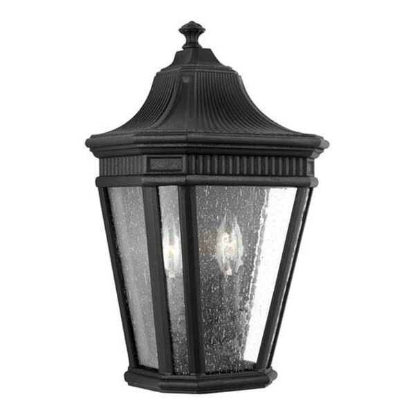 Castle Black 10-Inch Two-Light Outdoor Wall Lantern, image 1