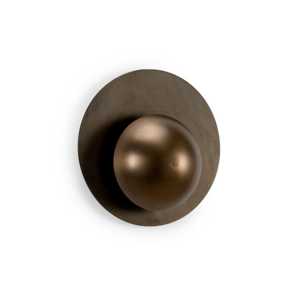 Copper and Black One-Light Circle Wall Sconce, image 1