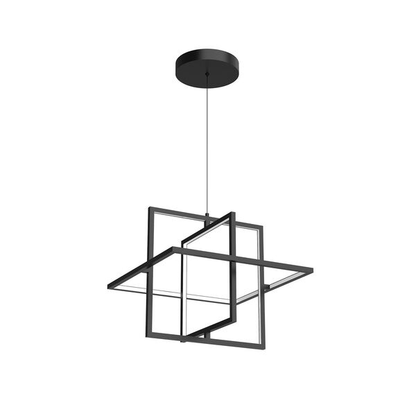 Mondrian Black 19-Inch LED Pendant, image 1