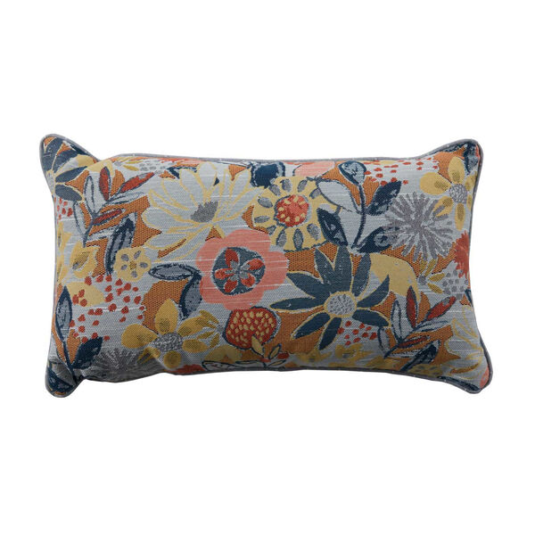 Garden Mustard and Chambray 14 x 24 Inch Pillow with Lure Welt, image 1