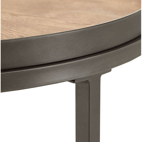 Cliff Gray Oak Round End Table, image 5