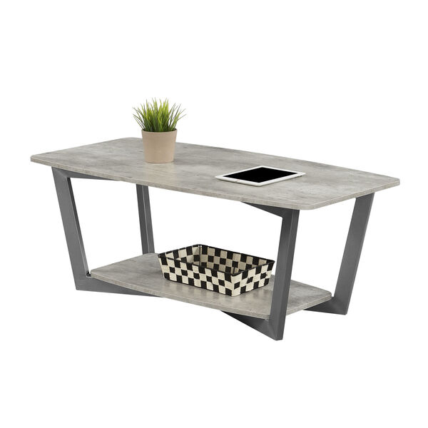 River Station Faux Birch and Gray Frame Coffee Table, image 4
