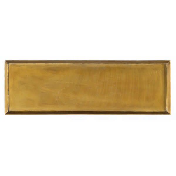 Commerce and Market Bronze Gold Tray Top Metal Console, image 2