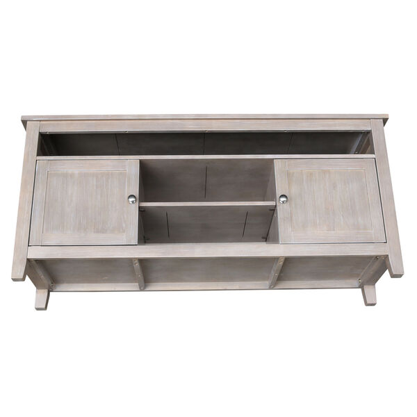 Gray Wash and Taupe 57-Inch TV Stand with Two Door, image 6