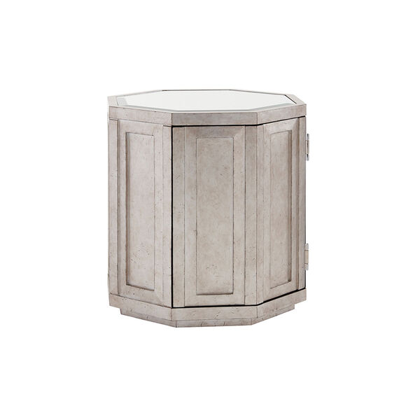 Ariana Silver Rochelle Octagonal Storage Table, image 1