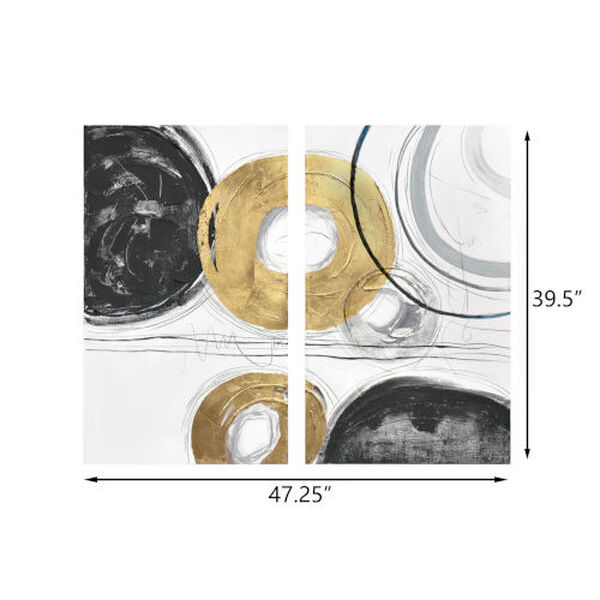 Circle Gets The Square Multicolor Diptych Wall Art, image 5