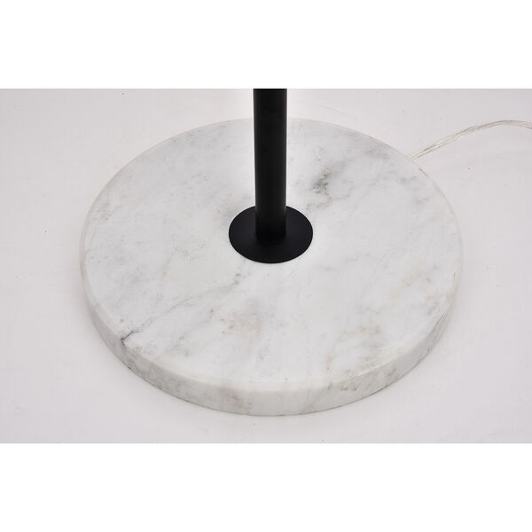 Eclipse Black and Frosted White Three-Light Floor Lamp, image 6