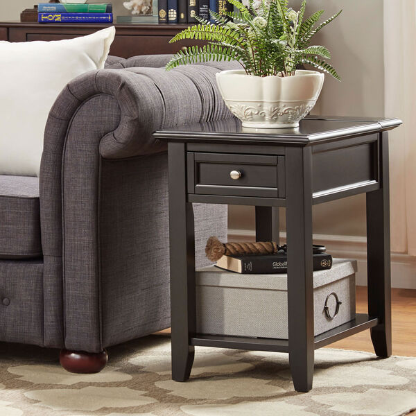 Bernay Midnight Charging Accent Table, image 1