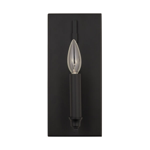 HomePlace Reeves Matte Black Sconce - (Open Box), image 1