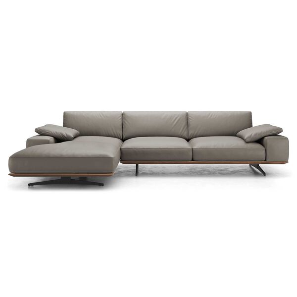Blackwell Grayish Leather Left-Facing Sectional Sofa, image 1