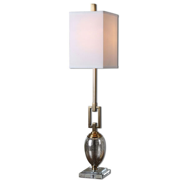 Copeland Coffee Bronze and Crystal One-Light Buffet Lamp, image 1