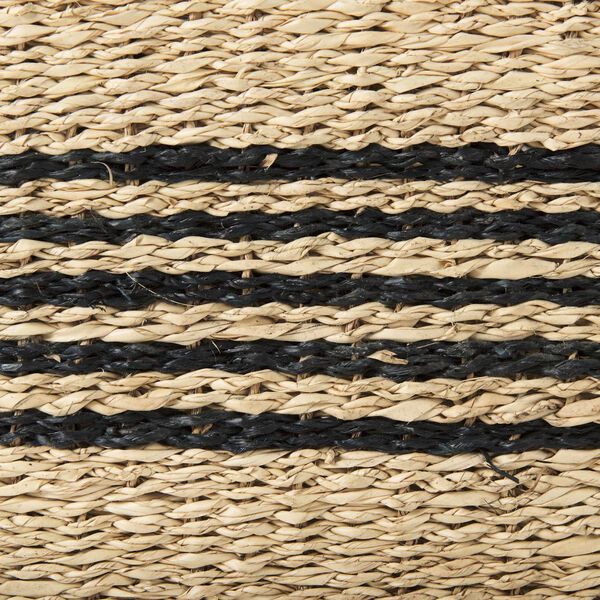 Cullen Brown and Black Twisted Seagrass Square Basket, Set of 3, image 6