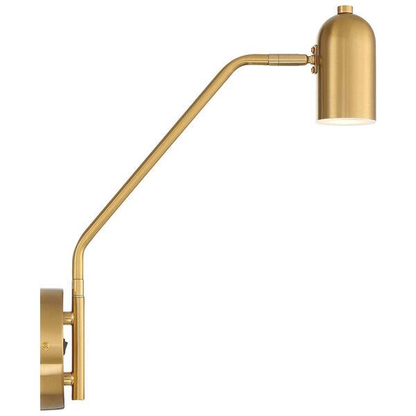 Aalto Antique Brushed Brass LED Reading Light, image 5