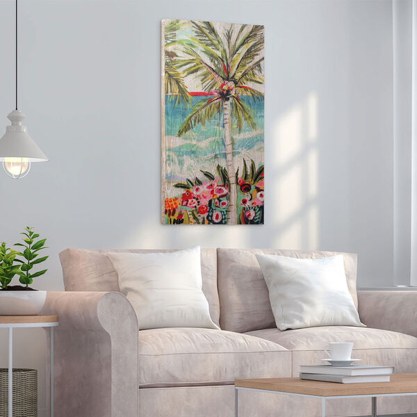 Palm Tree Whimsy II Fine Giclee Printed on Hand Finished Ash Wood Wall Art, image 4