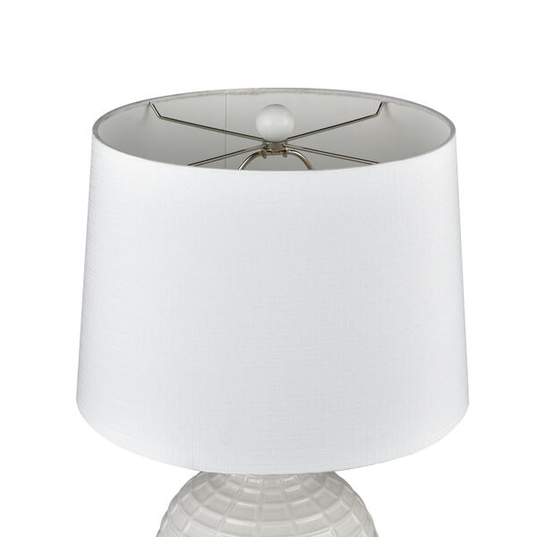Junia White and Satin Nickel One-Light Table Lamp, image 3