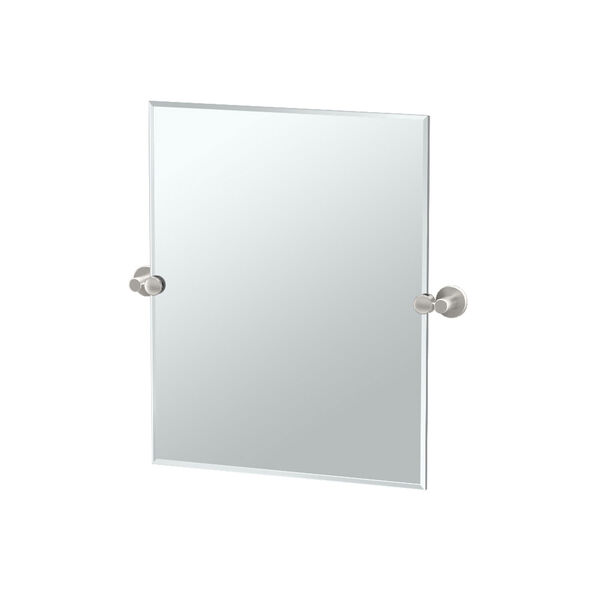 Channel Satin Nickel Small Rectangle Mirror, image 1