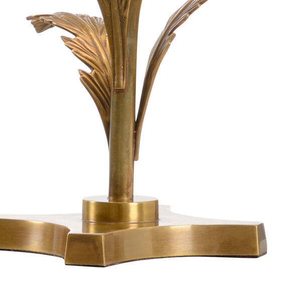 Beverly Tarnished Brass and White One-Light Glen Lamp, image 2
