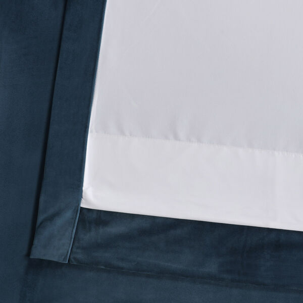 Blue 84 x 50 In. Plush Velvet Curtain Single Panel, image 11