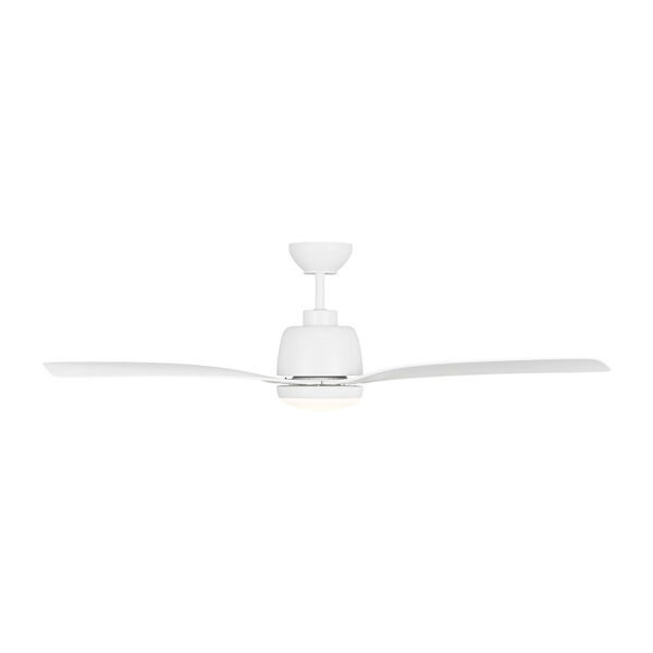 Avila Coastal Matte White 54-Inch Integrated LED Indoor/Outdoor Ceiling Fan with Light Kit, Remote Control and Reversible Motor, image 3