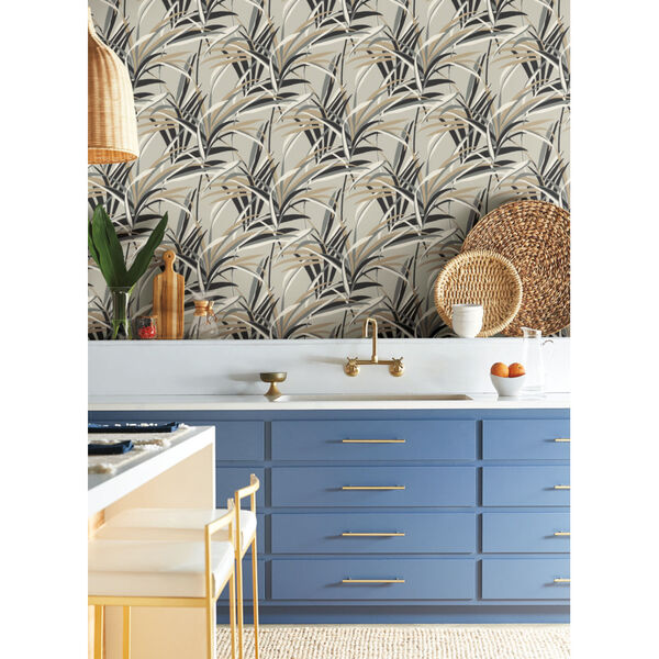 Tropics Taupe Tropical Paradise Pre Pasted Wallpaper - SAMPLE SWATCH ONLY, image 6