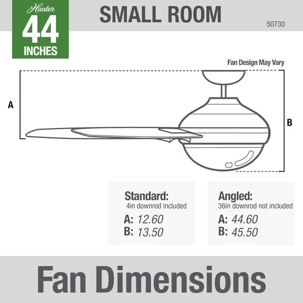 Crescent Falls Galvanized 44-Inch LED Ceiling Fan, image 8