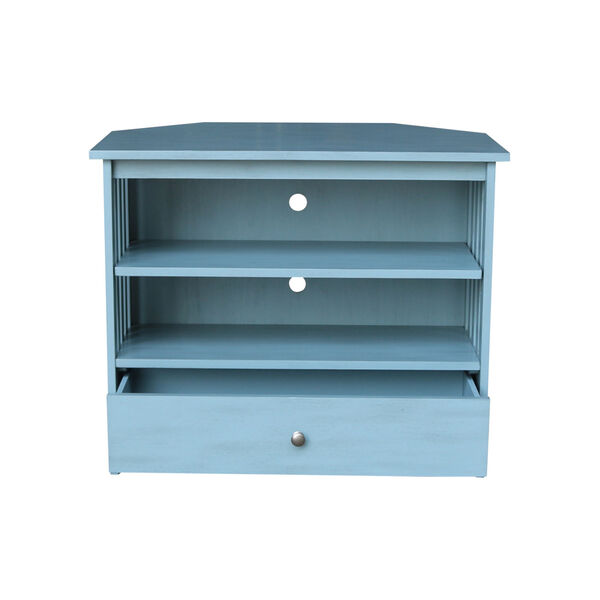 Antique Ocean Blue 35-Inch TV Stand, image 3