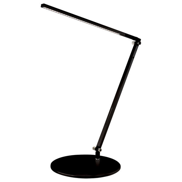 Z-Bar Metallic Black Warm Light LED Solo Desk Lamp with Two-Piece Desk Clamp, image 1