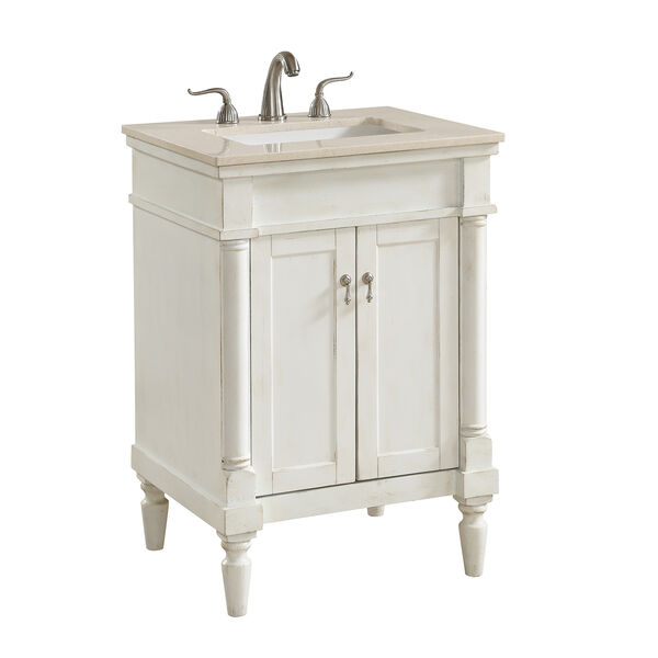 Lexington Antique Frosted White Vanity Washstand, image 2