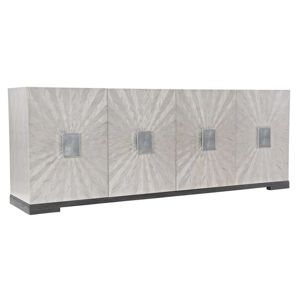Montague Light Gray and Silver Entertainment Credenza, image 2