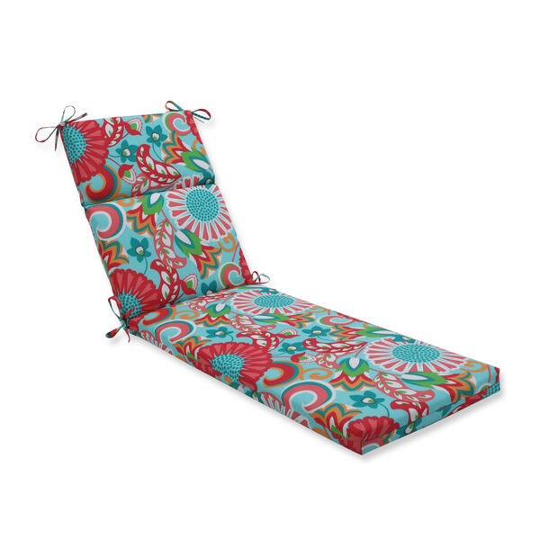 Sophia Green Pink Orange Chaise Lounge Cushion, image 1