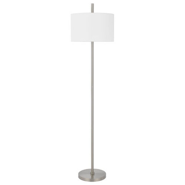 Roanne Brushed Steel One-Light Floor Lamp, image 1