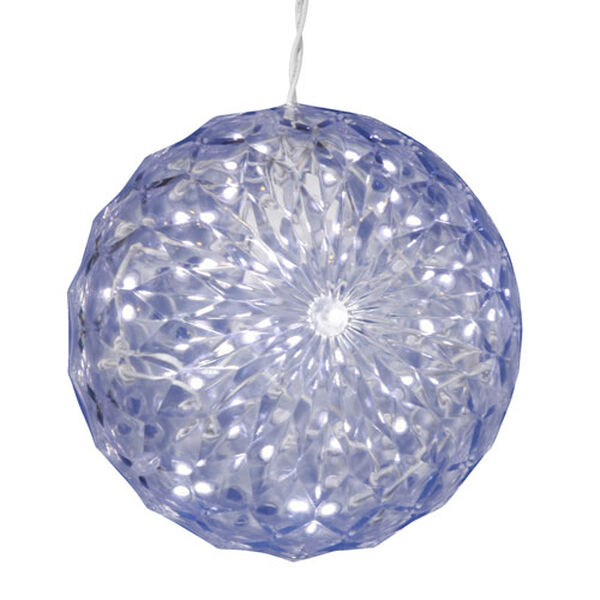 30 Light 6 Inch Polar White LED Outdoor Crystal Ball, image 1