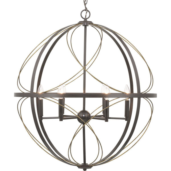 Brandywine Antique Bronze Six-Light Pendant, image 1