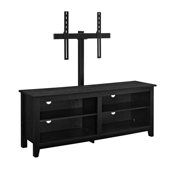 58-inch Wood TV Console with Mount - Black, image 4
