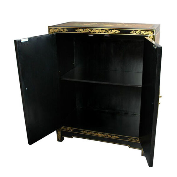 Gold Leaf Lacquer Cabinet, Width - 24 Inches, image 2