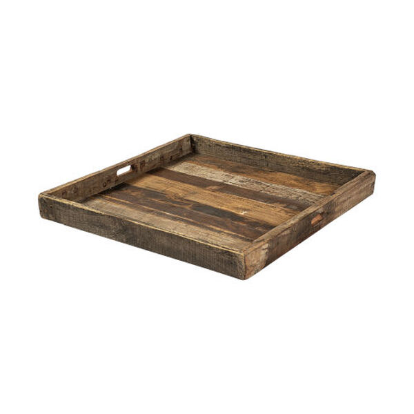 Carson Brown Large Reclaimed Wood Tray, image 1