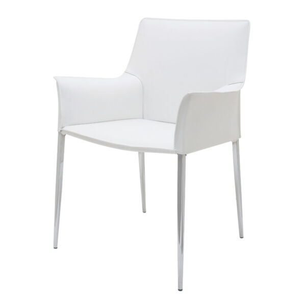 Colter Matte White Dining Chair, image 1
