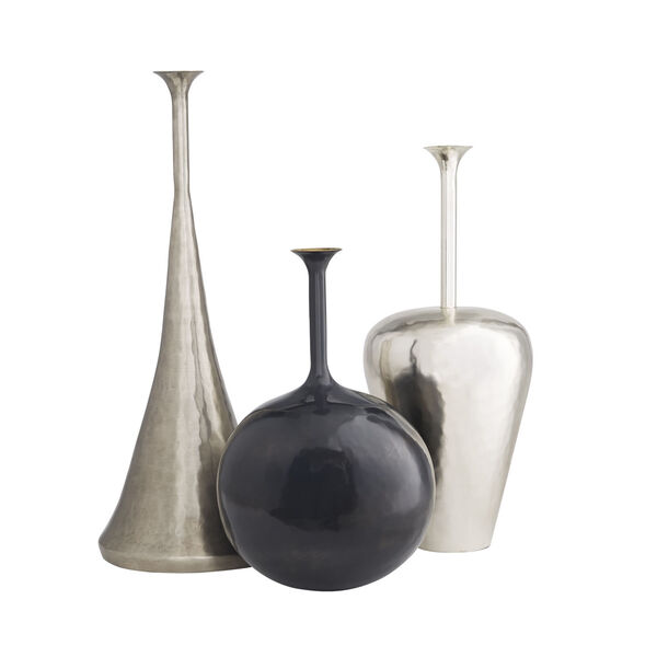 Gyles Polished Nickel Vase, Set of 3, image 1