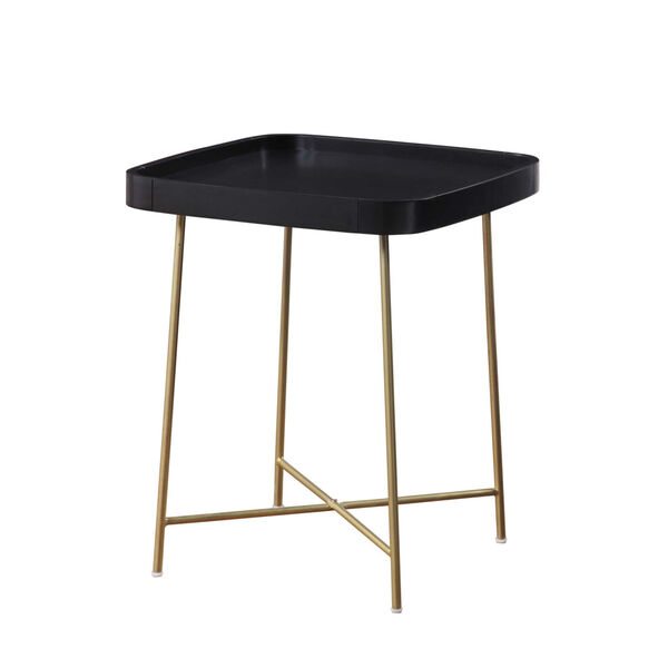 Lunar Black and Gold End Table, image 1