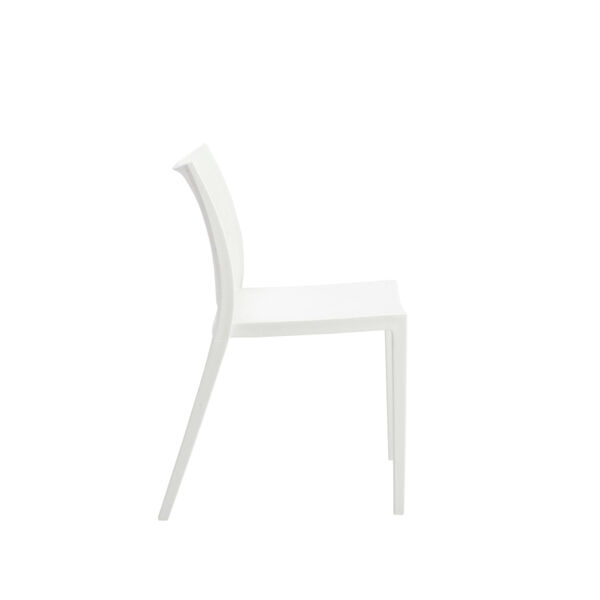 Leslie White Stacking Side Chair, Set of Two, image 3