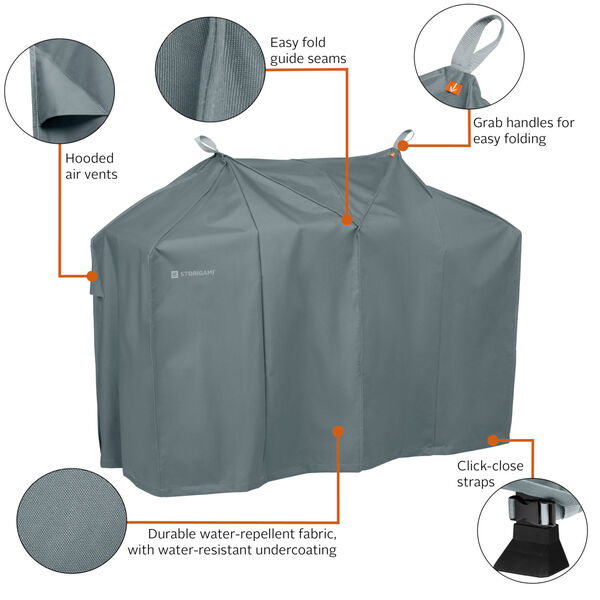 Poplar Monument Grey 64-Inch BBQ Grill Cover, image 2