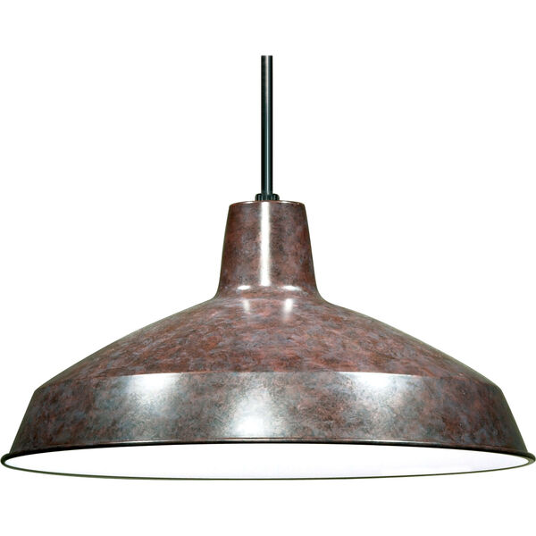 Hayden Galvanized Bronze One-Light Pendant with Warehouse Shade, image 1