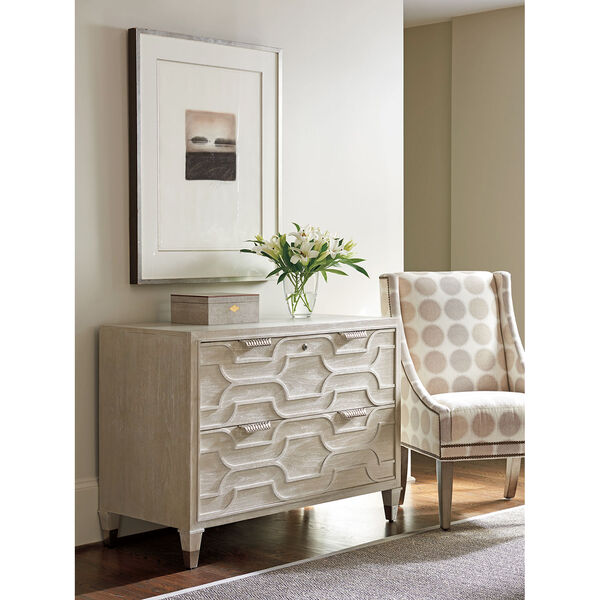Greystone Pearl Gray and Nickel Octavia File Chest, image 2