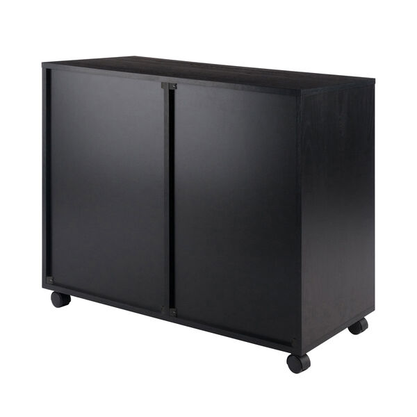 Halifax Black Two-Section Mobile Filing Cabinet, image 6