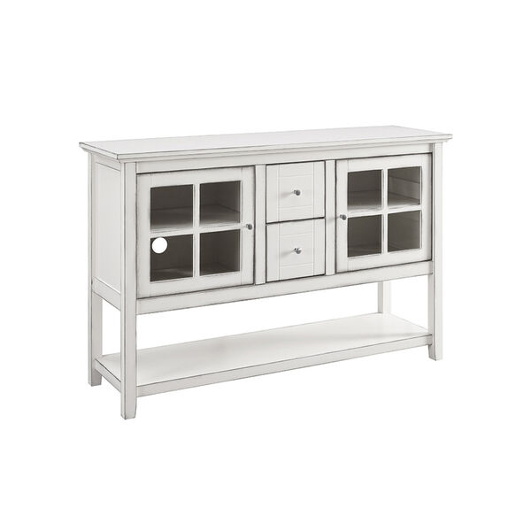 52-Inch Wood Console Table Buffet TV Stand - Antique White, image 4