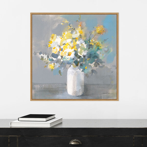 Danhui Nai Brown Touch of Spring I White Vase 22 x 22 Inch Wall Art, image 4
