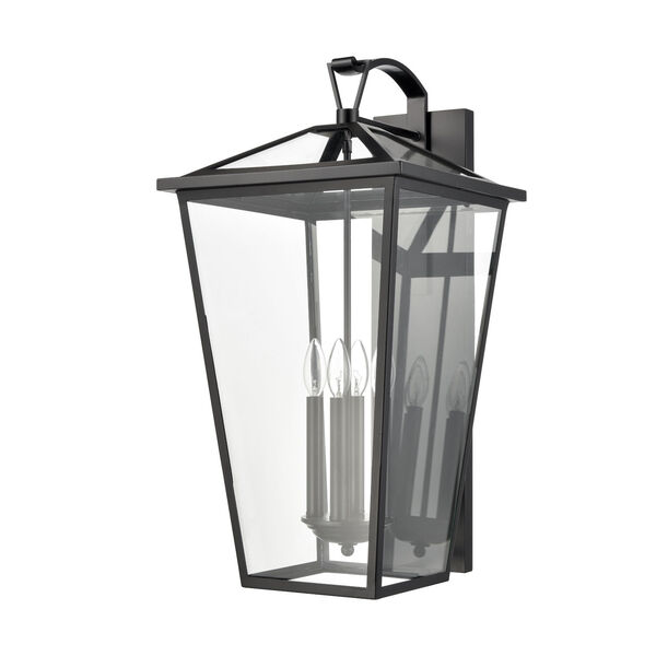 Main Street Black Four-Light Outdoor Wall Sconce, image 2