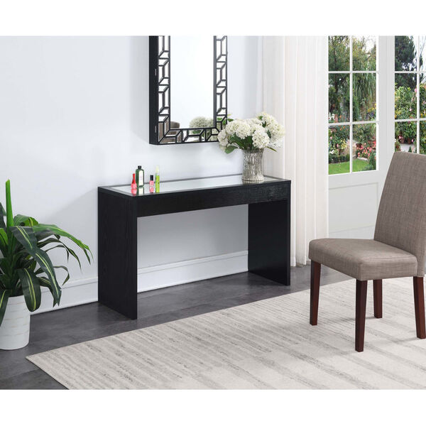 Northfield Black Honeycomb Particle Board Mirrored Console Table, image 2
